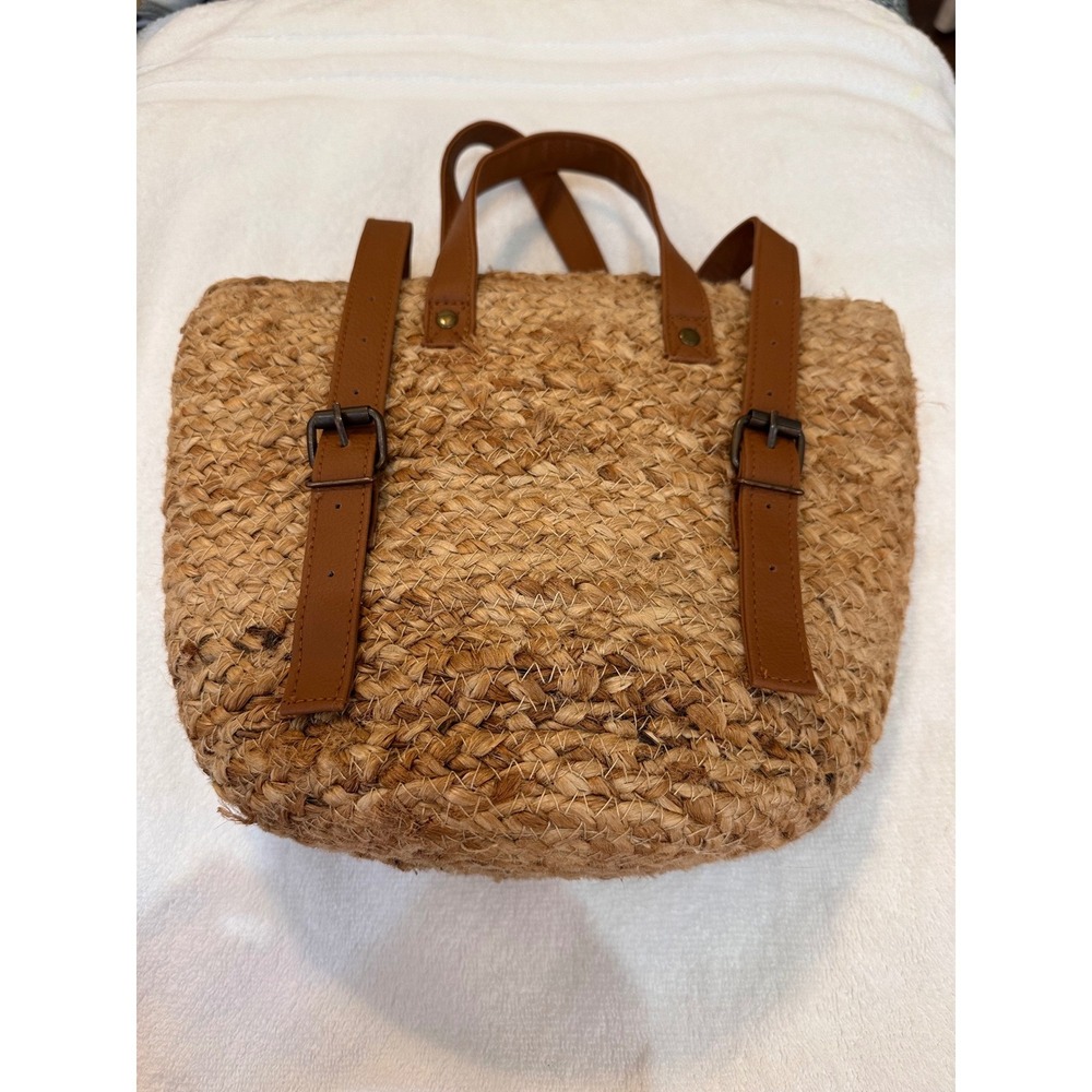 XlX Palms The Shore Break Picnic Cooler Bag Jute Woven Backpack